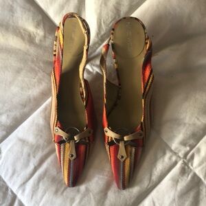 Nine West Red and Yellow Stiletto Heels
